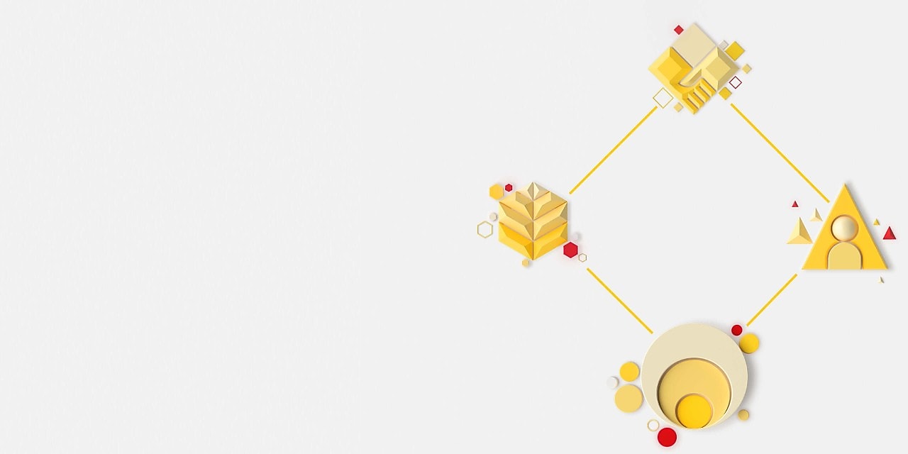 圖片（3D菱形）：「賦能進步」的四大支柱